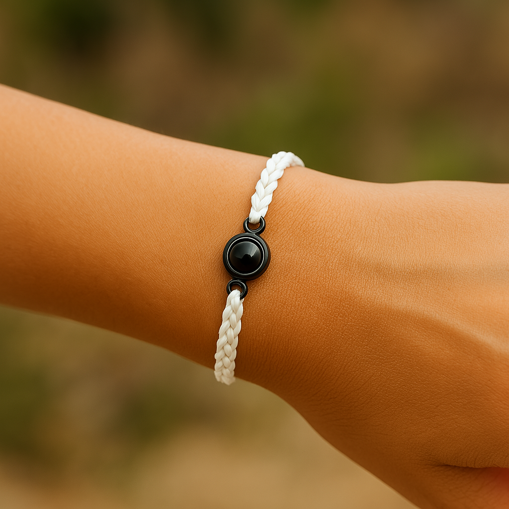 Personalisierbares Strickarmband