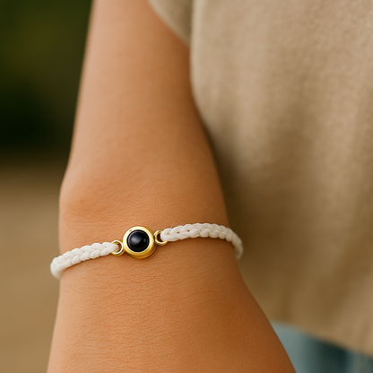 Personalisierbares Strickarmband